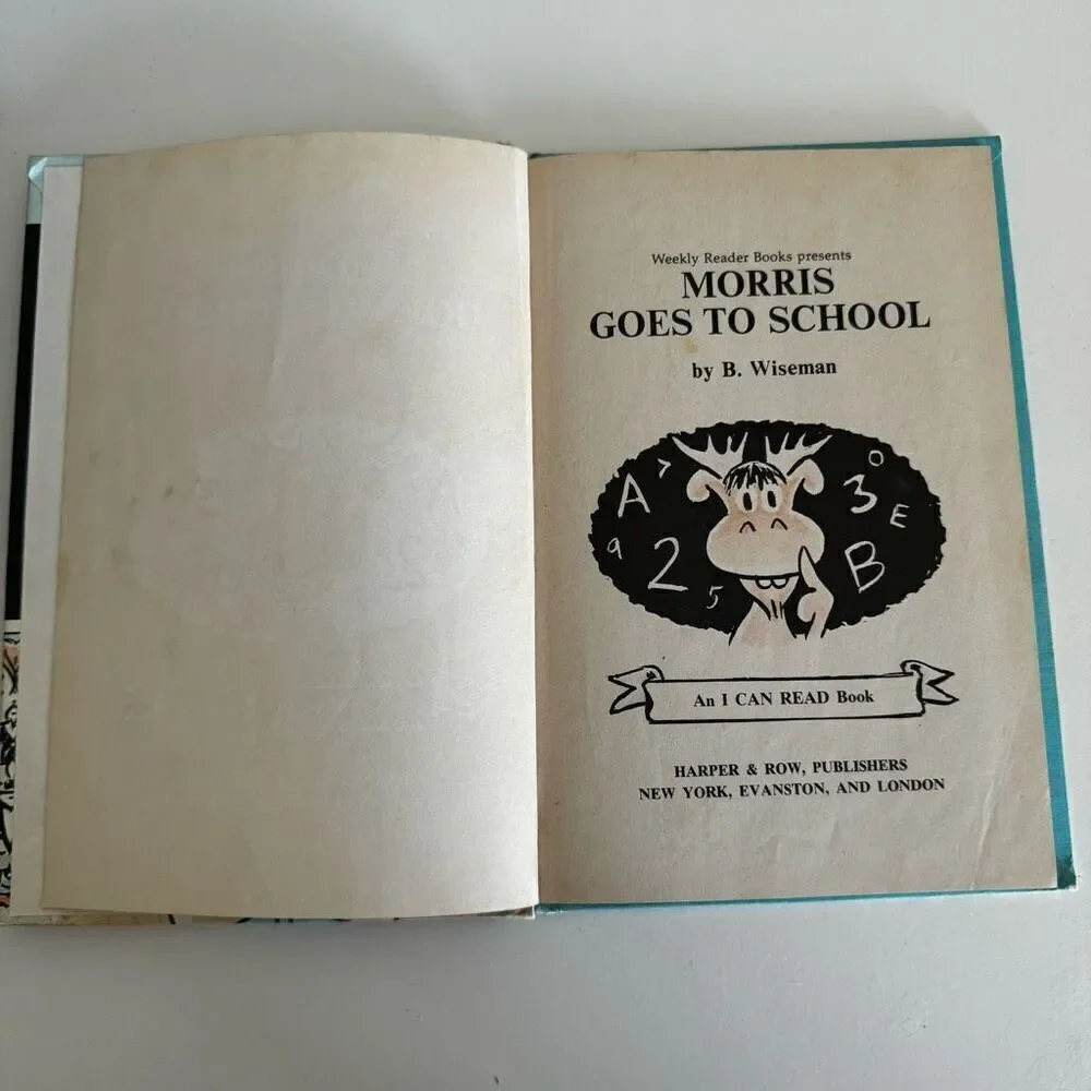 Morris Goes To School Vintage 1970 Hardcover Book